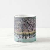 アンティークの地図セントルイス・ミズーリ・ミシシッピ川 コーヒーマグカップ (中央)