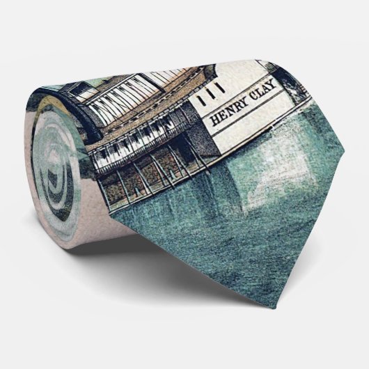 アンティークの地図セントルイス・ミズーリ・ミシシッピ川 ネクタイ (ロール)