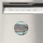 アンティークの地図セントルイス・ミズーリ・ミシシッピ川 マグネット (インサイチュ (食洗機))