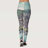 アンティークの地図セントルイス・ミズーリ・ミシシッピ川 レギンス (裏面)