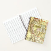 アンティークの地図統一された州 ノートブック (内部)