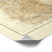 アンティークの地図 ポスター (角)