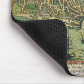 アンティークの地図,リスボンの都市計画,ポルトガル, 1598 マウスパッド (コーナー)