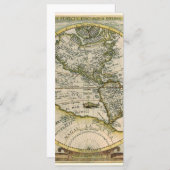 アンティークの地図， 1596, America Sesive Novus Orbis (正面/裏面)