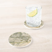 アンティークの地図， 1596, America Sesive Novus Orbis コースター (側面)