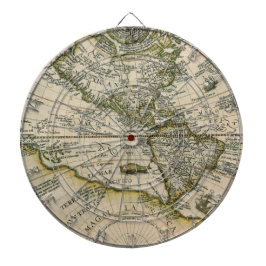 アンティークの地図， 1596, America Sesive Novus Orbis ダーツボード