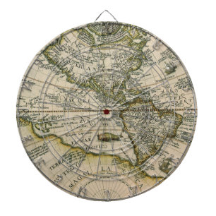アンティークの地図, 1596, America Sesive Novus Orbis ダーツボード