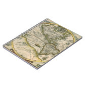 アンティークの地図， 1596, America Sesive Novus Orbis ノートブック (左側)