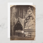 アンティークの墓の写真カスタムのハロウィーンの招待 シーズンカード (正面/裏面)