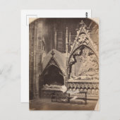 アンティークの墓の写真カスタムハロウィーンの招待 ポストカード (正面/裏面)