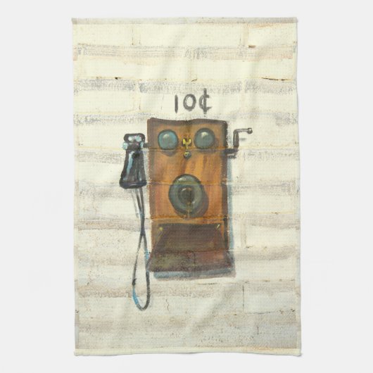 アンティークの壁掛けタオル キッチンタオル (縦)