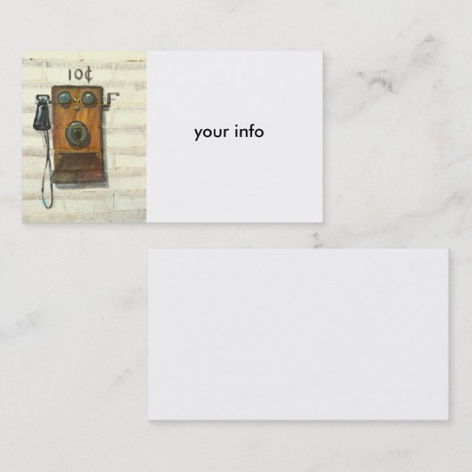 アンティークの壁電話名刺 名刺 (正面/裏面)