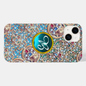 アンティークの宝石、宝石、真珠、天使モノグラム Case-Mate iPhoneケース (裏面 (横))