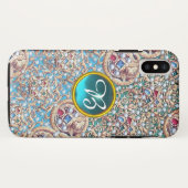 アンティークの宝石、宝石、真珠、天使モノグラム Case-Mate iPhoneケース (裏面(横))