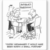 アンティークの専門家が貴重なアイテムを廃棄 シール (正面)