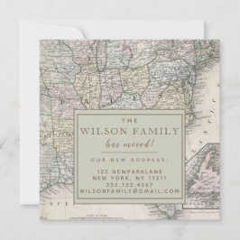 アンティークの州統一されたの地図の移動 招待状