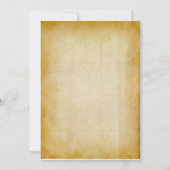 アンティークの巻物 オルネートフレーム 古い紙 ウェディング 招待状 (裏面)