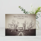 アンティークの幽霊屋敷のカスタムハロウィン招待状 シーズンカード (スタンド正面)