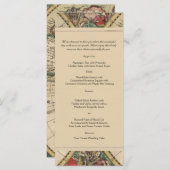 アンティークの旧ワールド結婚マップのメニュー メニュー (正面/裏面)