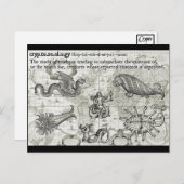 アンティークの暗号動物学はがき ポストカード (正面/裏面)