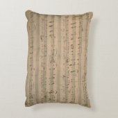 アンティークの楽譜1822年の歌オールドマン アクセントクッション (裏面(縦))