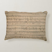 アンティークの楽譜1822年の歌オールドマン アクセントクッション (裏面)