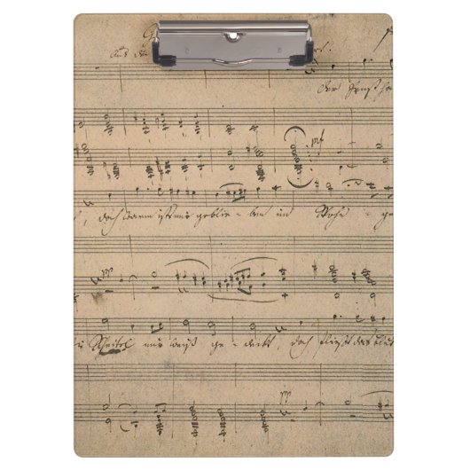 アンティークの楽譜1822年の歌オールドマン クリップボード (正面)
