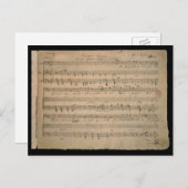 アンティークの楽譜1822年の歌オールドマン ポストカード (正面/裏面)