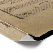 アンティークの楽譜， Song of the Old Man, 1822 ポスター (角)