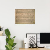 アンティークの楽譜， Song of the Old Man, 1822 ポスター (ホームオフィス)