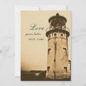 アンティークの灯台の結婚式招待状 招待状 (裏面)