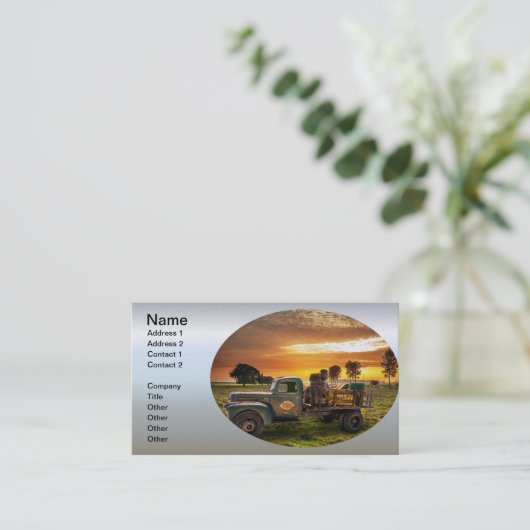 アンティークの田舎での集まり 名刺 (スタンド正面)