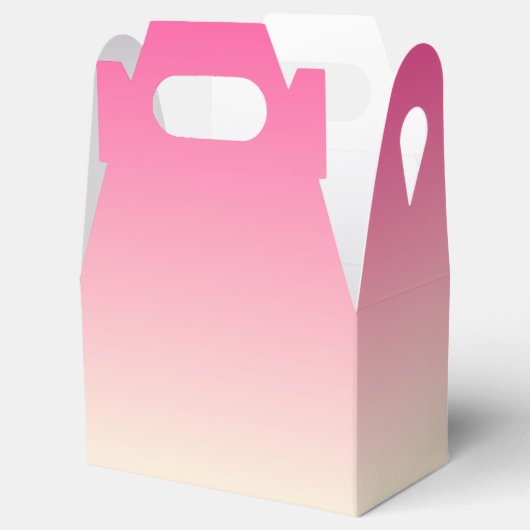 アンティークの白と冬の空のピンクのグラデーション色 フェイバーボックス (オープン)