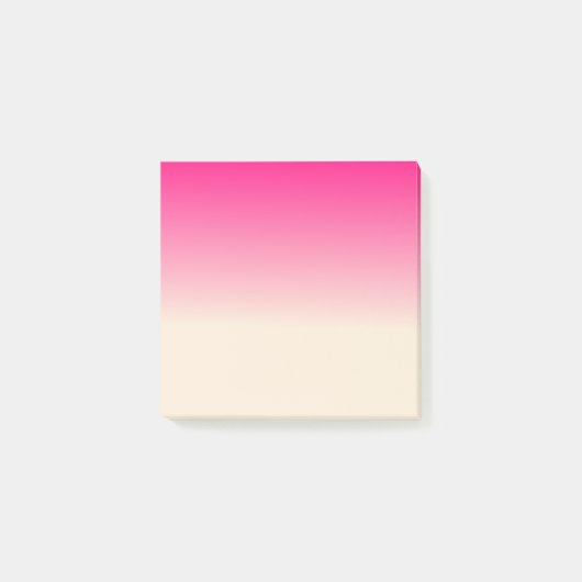 アンティークの白と冬の空のピンクのグラデーション色 ポストイット (正面)