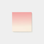 アンティークの白と明るいサンゴグラデーション色 ポストイット (正面)