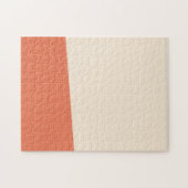 アンティークの白と焼けたシエナ無地のカラー ジグソーパズル (横)