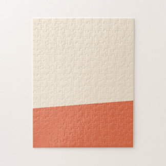 アンティークの白と焼けたシエナ無地のカラー ジグソーパズル