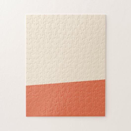 アンティークの白と焼けたシエナ無地のカラー ジグソーパズル (縦)