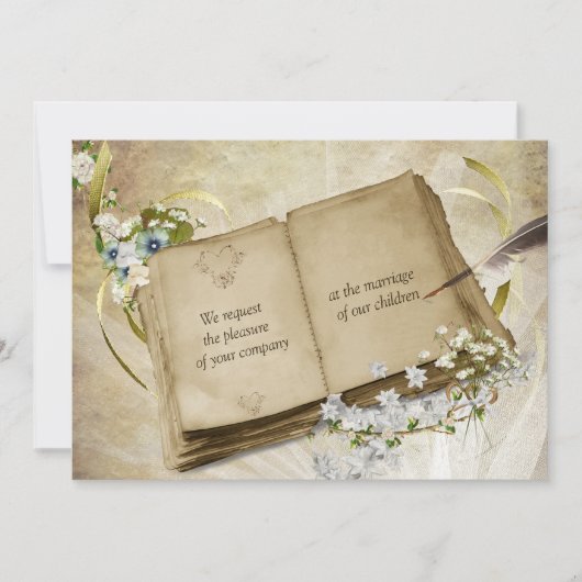 アンティークの結婚式招待状 招待状 (正面)