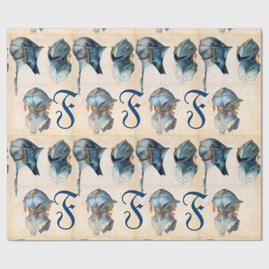 アンティークの腕章/ヘルメットモノグラムの3勉強 ラッピングペーパー (フラット)