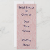 アンティークの花嫁のシャワー 招待状 (裏面)