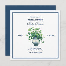 アンティークの花瓶を使ったベイビーシャワー