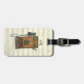 アンティークの荷物タグ ラゲッジタグ (正面横)