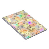 アンティークの鉛筆勉強の頭、手、耳と目 ノートブック (右側)