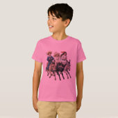 アンティークの馬のポニー子供アート Tシャツ (正面フル)