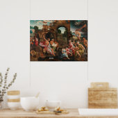 アンティークの魔女の描写 ポスター (キッチン)