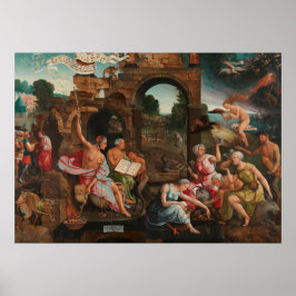 アンティークの魔女の描写 ポスター