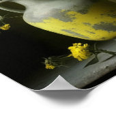 アンティークの黄色い花瓶 ポスター (角)