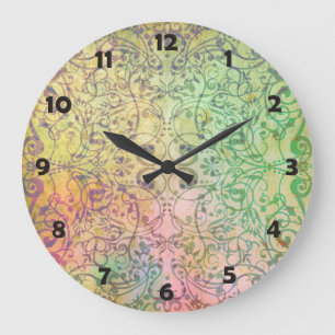 アンティークのARTオーナメントパターン ラージ壁時計