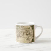 アンティークのFrederick de Wit著1660年の世界地図 エスプレッソカップ (右)